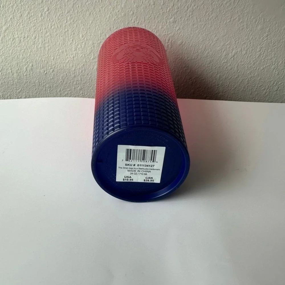 Starbucks Starbucks 24oz Venti Tumbler‎ Pink Blue Gradient Grid Summer 2022